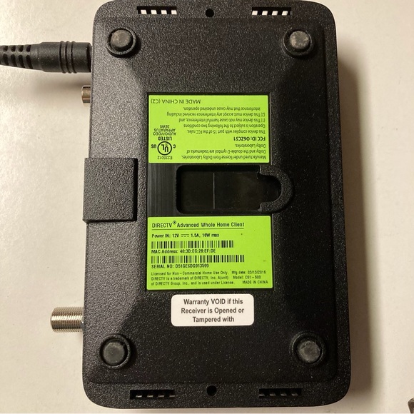 DirecTV Other Directv Advanced Whole Home Client C550 Ac Adapter